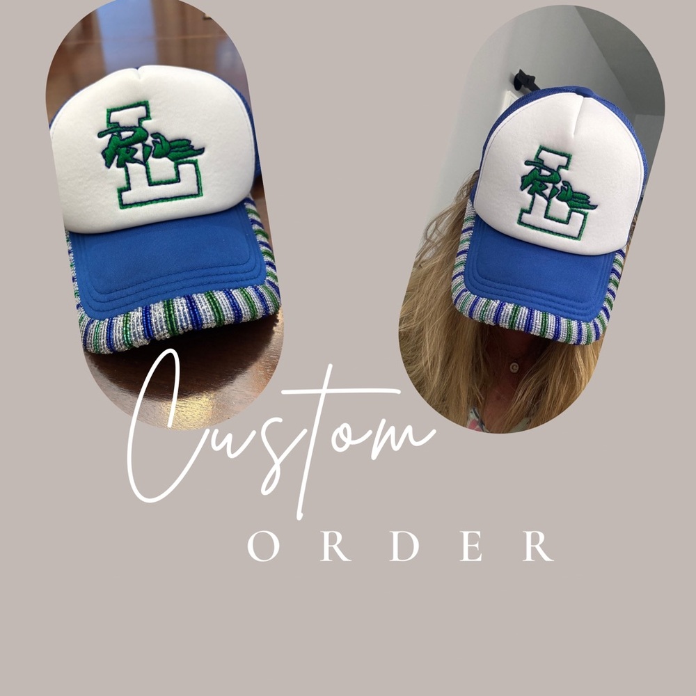 Game Day Spirit Hat with Beaded Brim – Custom Logo Cap